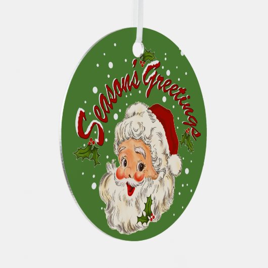 Santa No. 1 Ornament Aus Metall (Vorderseite Rechts)