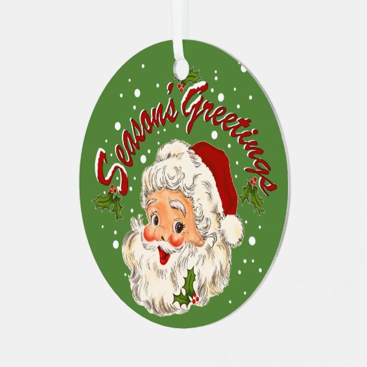 Santa No. 1 Ornament Aus Metall (Vorderseite links)