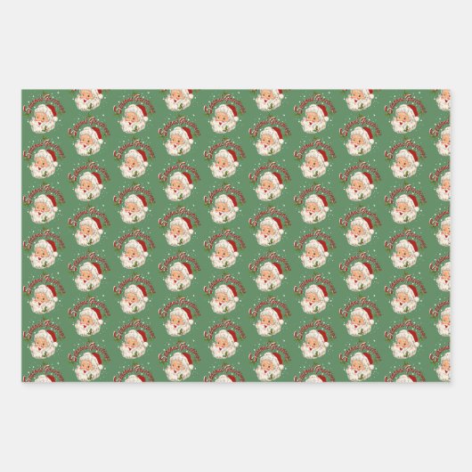 Santa No. 1 Seaons Greetings Geschenkpapier Set (Vorderseite)