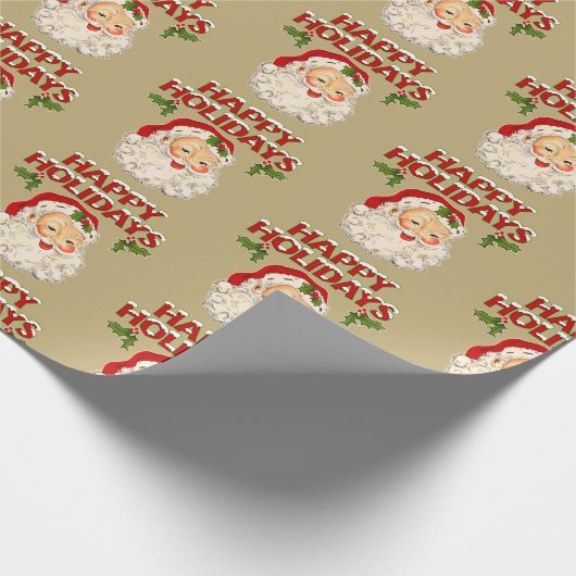 Santa No 2 Happy Holidays Geschenkpapier (Ecke)