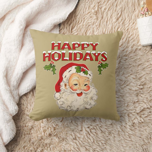 Santa No 2 Happy Holidays Kissen (Decke)