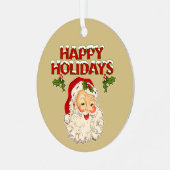 Santa No. 2 Ornament Aus Metall (Vorderseite links)