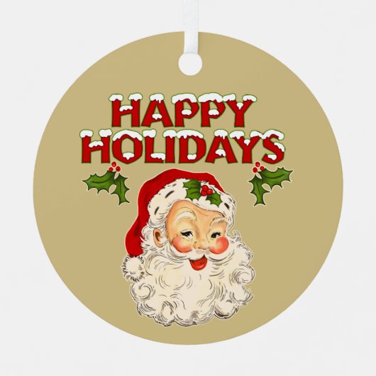 Santa No. 2 Ornament Aus Metall (Vorderseite)