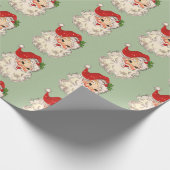 Santa No. 3 Wrapping Paper Geschenkpapier (Ecke)