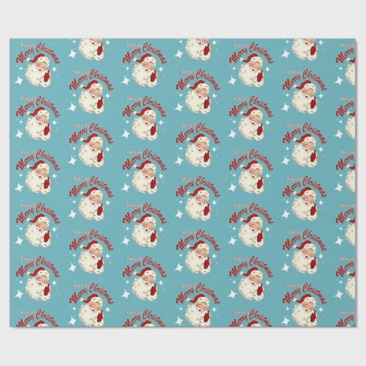 Santa No 4 Merry Christmas Geschenkpapier (Flach)