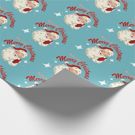 Santa No 4 Merry Christmas Geschenkpapier (Ecke)