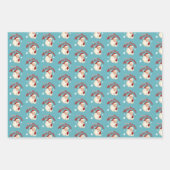 Santa No 4 Merry Christmas Geschenkpapier Set (Vorderseite)