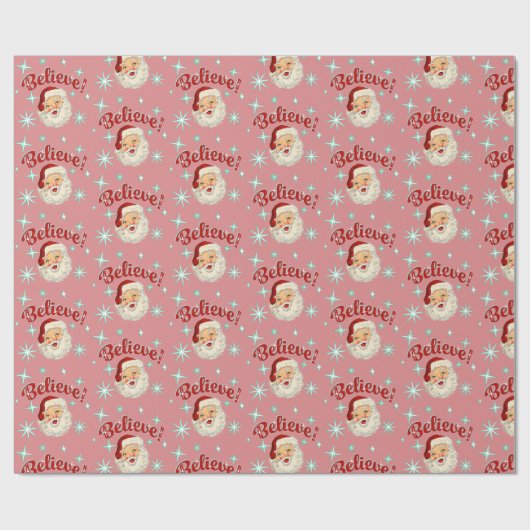 Santa No, 6 Believe Geschenkpapier (Flach)
