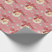Santa No, 6 Believe Geschenkpapier (Ecke)
