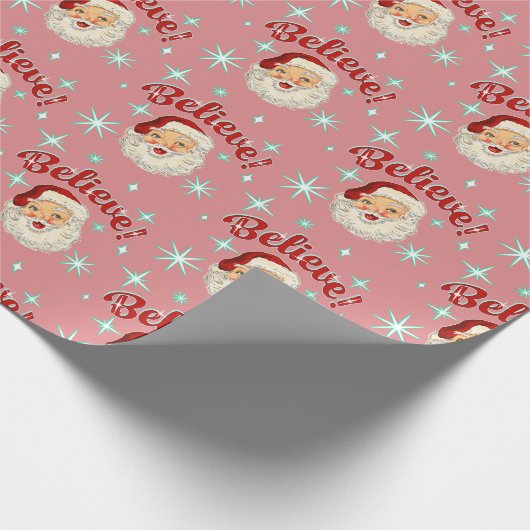 Santa No, 6 Believe Geschenkpapier (Ecke)
