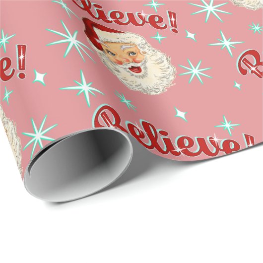 Santa No, 6 Believe Geschenkpapier (Rolleneckpunkt)