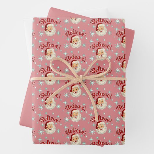 Santa No, 6 Believe Geschenkpapier Set (Beispiel)
