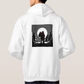 Santa Noir – Black & White Santa with Red Glow  Hoodie (Rückseite)