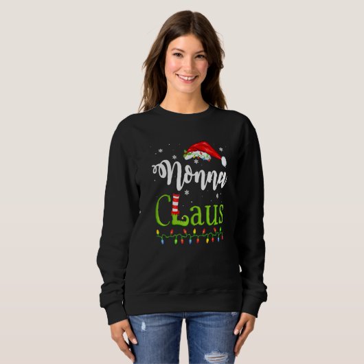 Santa Nonna Claus Weihnachts-Matching-Familie Sweatshirt (Vorne ganz)