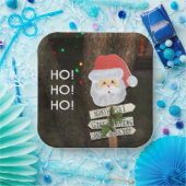 Santa North Pole Ho Ho Ho Pappteller (Party)