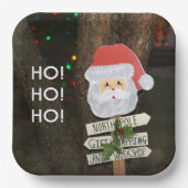 Santa North Pole Ho Ho Ho Pappteller (Vorderseite)