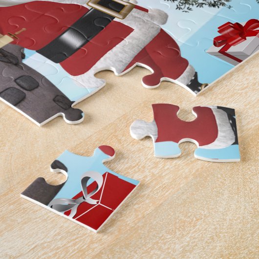 Santa North Pole Personalisiert mit Kindername Puzzle (Seite)