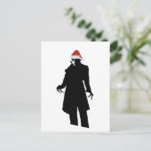 Santa nosferatu feiertagspostkarte (Stehend Vorderseite)
