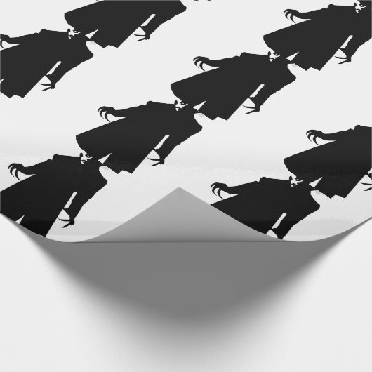 Santa nosferatu geschenkpapier (Ecke)