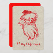 Santa Not leidende Imitate Buchstabenstil Feiertagskarte (Vorne/Hinten)