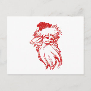 Santa Not leidende Imitate Buchstabenstil Feiertagspostkarte