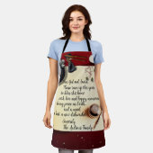 Santa Note Peace Funny Request Quill Pen Medium Schürze (Getragen)