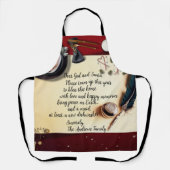 Santa Note Peace Funny Request Quill Pen Medium Schürze (Vorderseite)