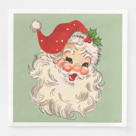 Santa Nr. 3 Papiertischservietten zum Abendessen Serviette (Vorderseite)