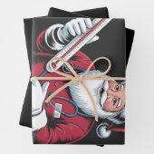 Santa Nurse Xmas Nursing Healthcare Worker   Geschenkpapier Set (Beispiel)