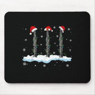 Santa Oboe Weihnachtslicht Funny Oboe Lover Gesche Mousepad