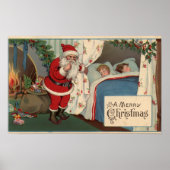 Santa Observation Sleeping Children Poster (Vorne)