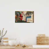 Santa Observation Sleeping Children Poster (Küche)