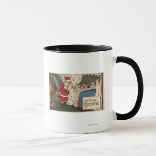 Santa Observation Sleeping Children Tasse