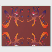 Santa Octopus Geschenkpapier (Flach)