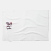 Santa Octopus Monogram Geschirrtuch (Horizontal)