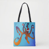 Santa Octopus Tasche (Vorderseite)