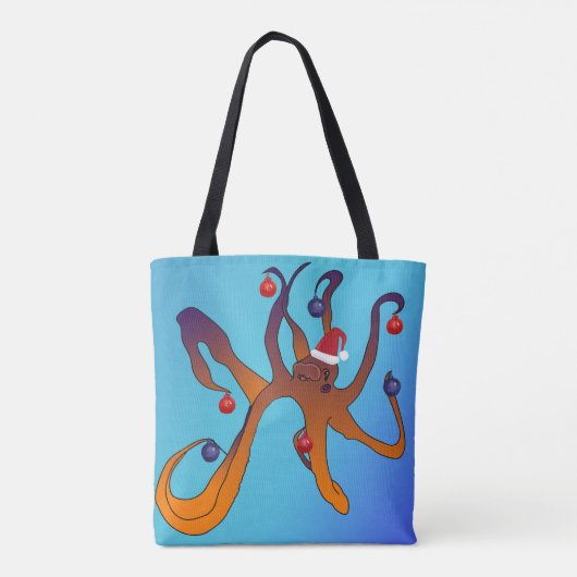 Santa Octopus Tasche (Rückseite)
