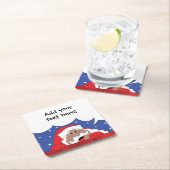 Santa of Color Says Rechteckiger Pappuntersetzer (Vor Ort)