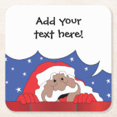 Santa of Color Says Rechteckiger Pappuntersetzer (Vorderseite)