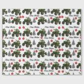 Santa Off Road Wrapping Paper Geschenkpapier (Flach)
