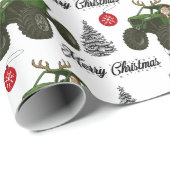 Santa Off Road Wrapping Paper Geschenkpapier (Rolleneckpunkt)