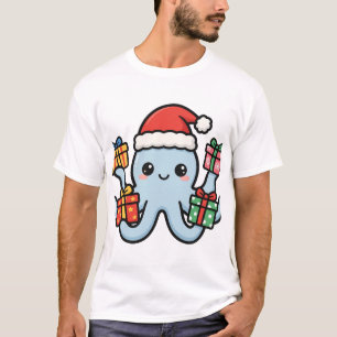 Santa-Oktopus-Weihnachten T-Shirt