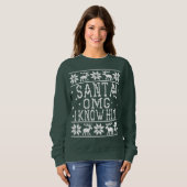 Santa! OMG Ich kenne ihn - Elf Movie Zitat - Ugly Sweatshirt (Vorne ganz)