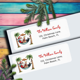 Santa on a Tropical Island Return Address