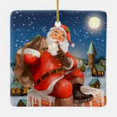 Santa on Chimney Keramikornament (Rückseite)