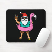 Santa On Flamingo Floatie Cute Christmas In July X Mousepad (Mit Mouse)