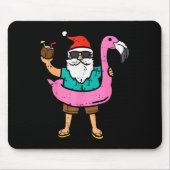 Santa On Flamingo Floatie Cute Christmas In July X Mousepad (Vorne)