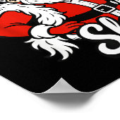 Santa On His Slay Christmas Season Party  Poster (Ecke)