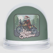 Santa on Motorcycle Schneekugeln (Vorderseite)