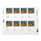 Santa on Motorrad Vintage Geschenkmarke (Vorne)